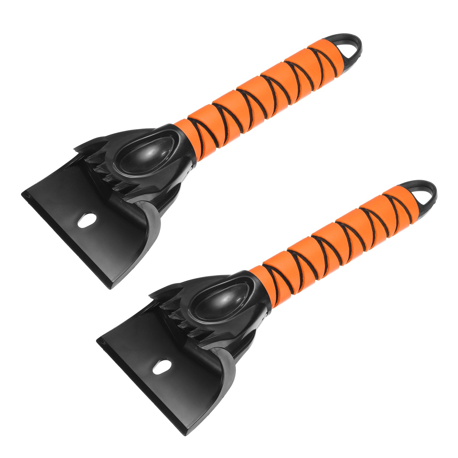 2Pcs Ice Scrapers for Car Windshield 12" x 4" Frost Removal Tool, Orange