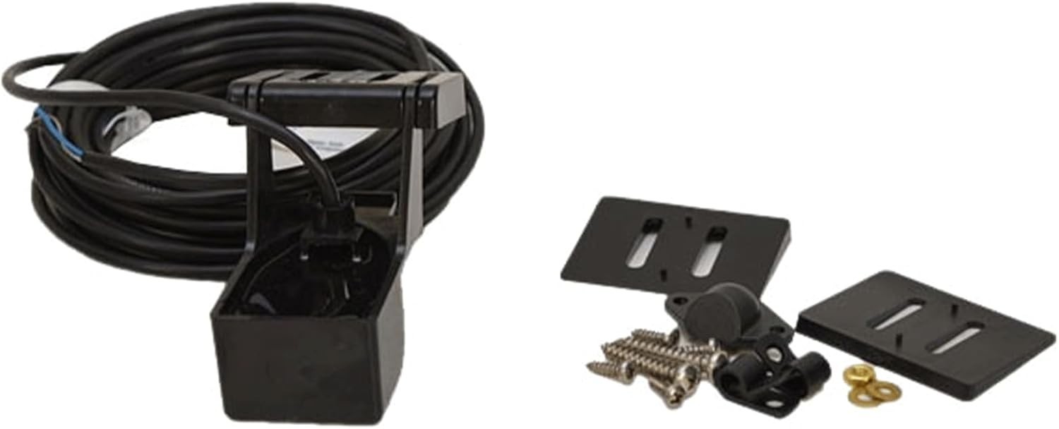 LCD Depth Sounder with Dual Mount Transducer for Fiberglass and Aluminum Hulls