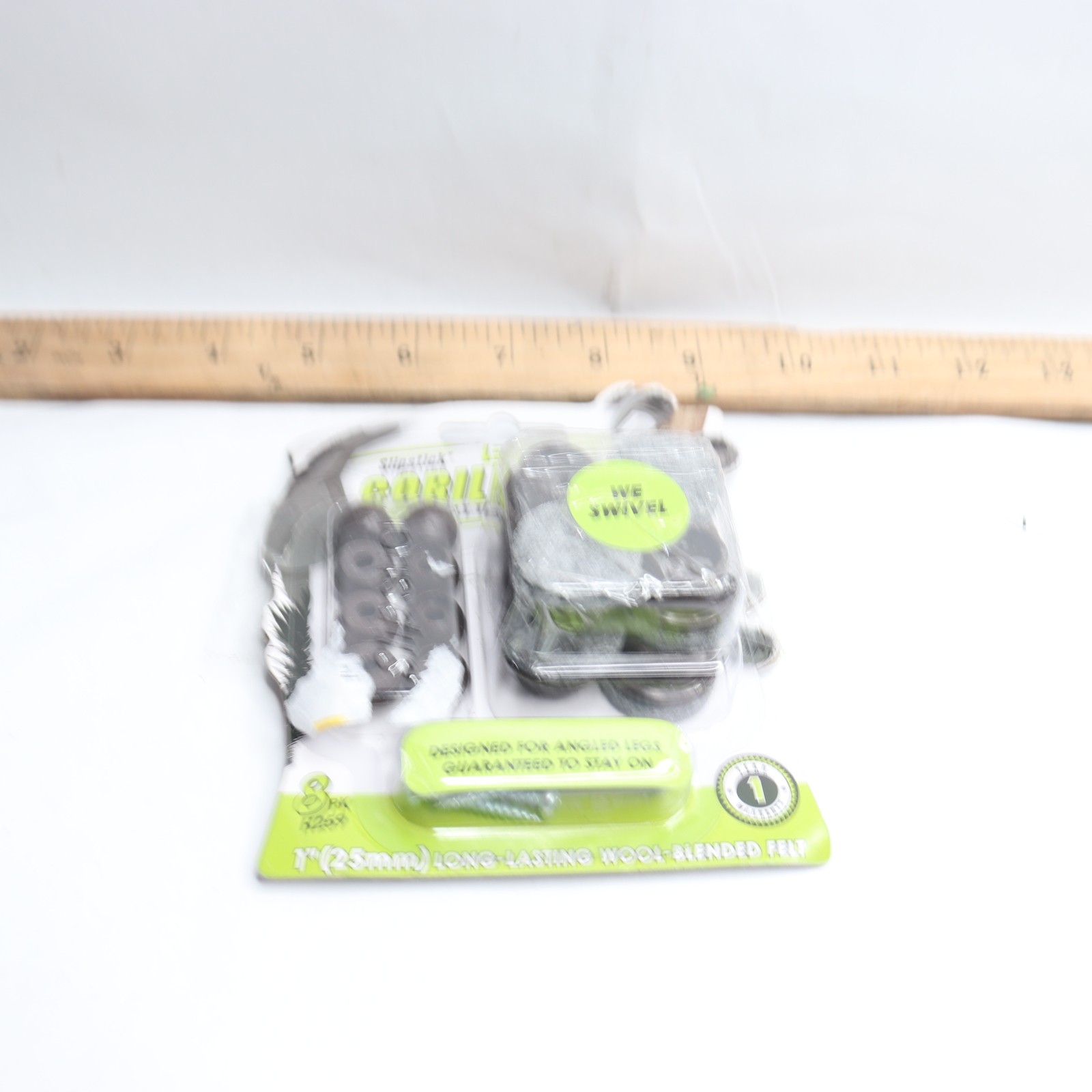 (8-Pk) Gorilla Screw-In Swivel Felt Pads 1" H259