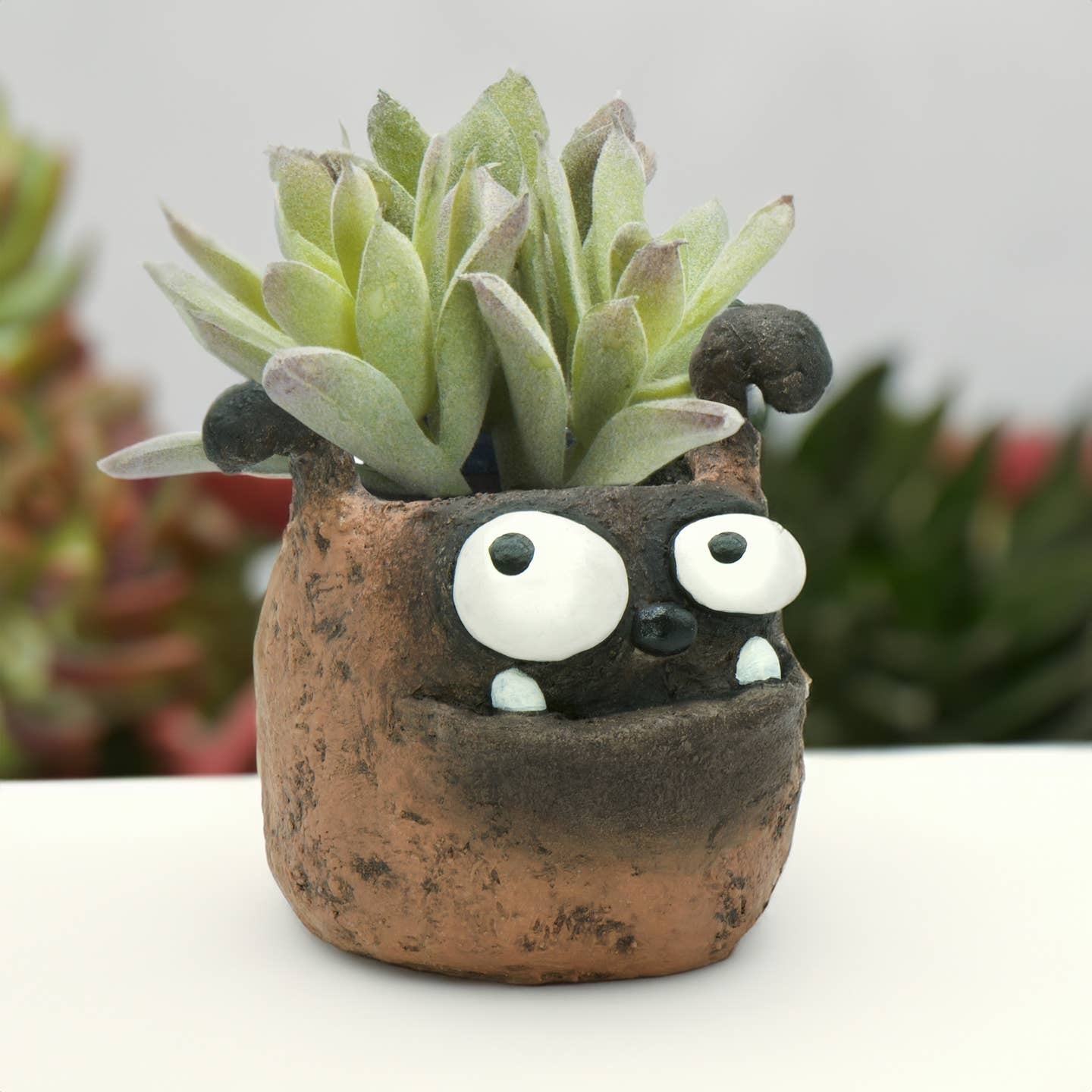 Duke the Boxer Dog  ~  Blob House Planter