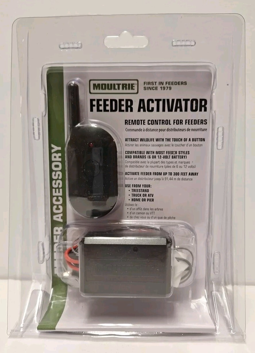 Moulteie Remote Control Feeder Activator - Up To 300 Ft - 6 Or 12 V Battery