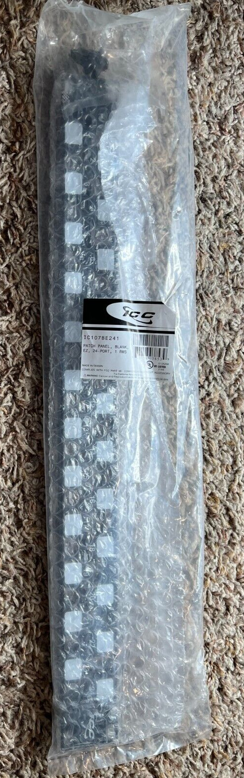 ICC Patch Panel Blank EZ 24 Port 1RMS
