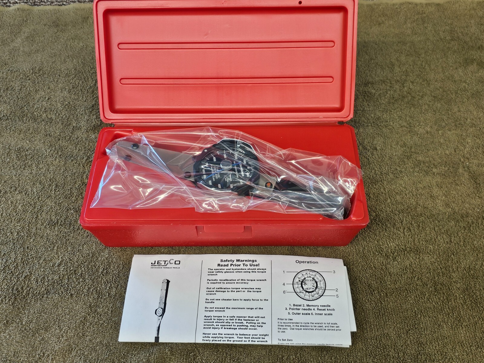 Jetco Itorque Dial Torque Wrench 3/8" Drive 0-600 Inch Pounds In/lbs D1 600in-ss
