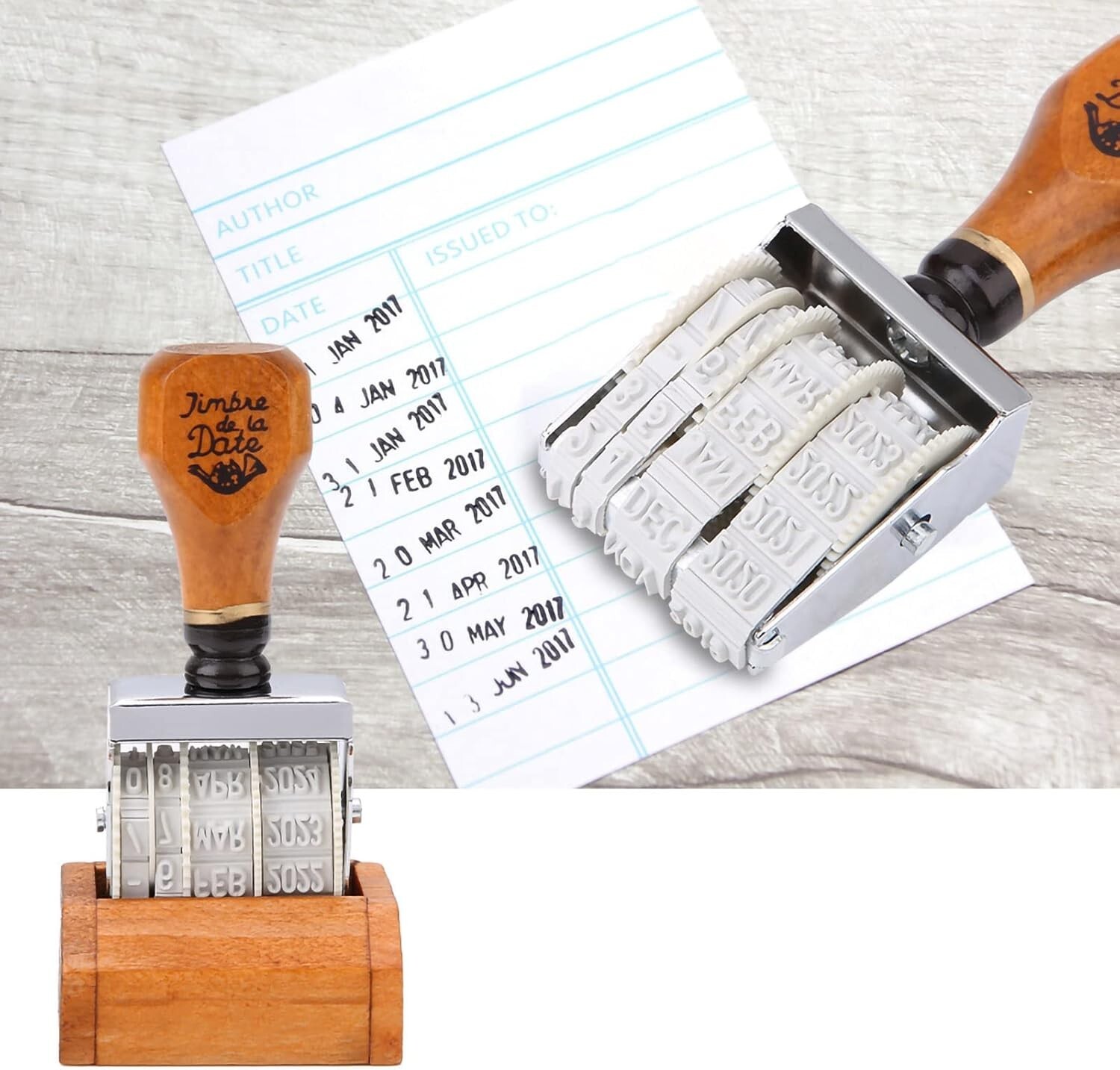 Retro Roller Date Stamper Inking Day Month Year for Eggs DIY Craft Card Making