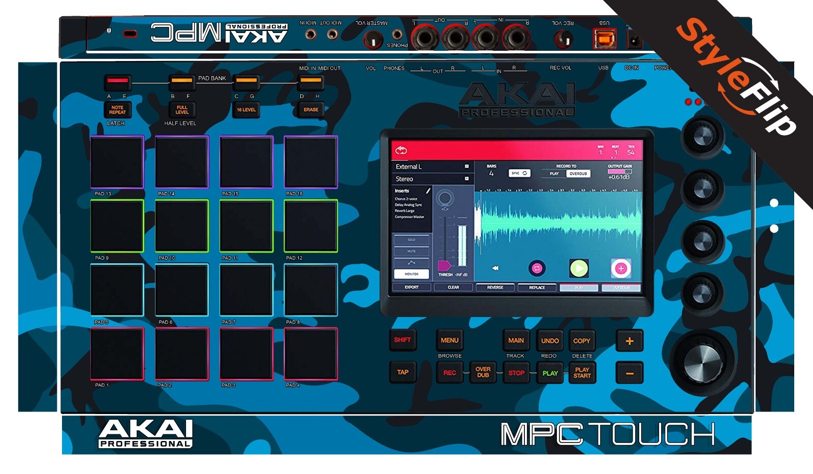 Akai MPC Touch  | Blue Camo | Protective Decal | StyleFlip Skins