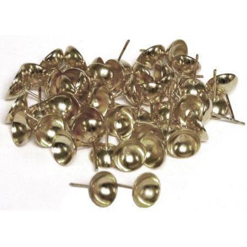 50 White Plated Cup Post Earrings