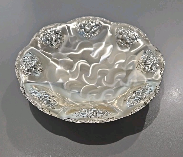 Vintage Quist Silver-Plated  Footed Serving Plate Bowl