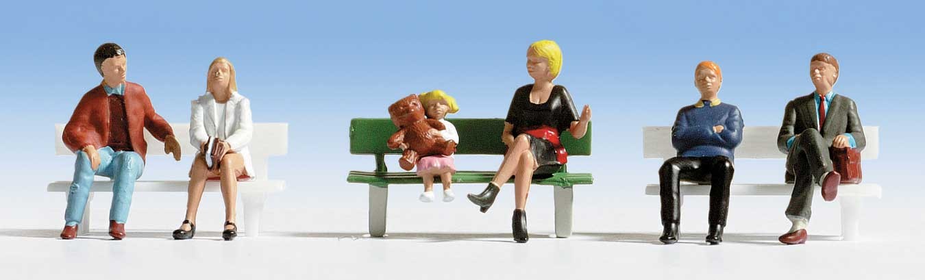 Walthers SceneMaster HO Scale Figures/People Seated People (6-Pack) #1