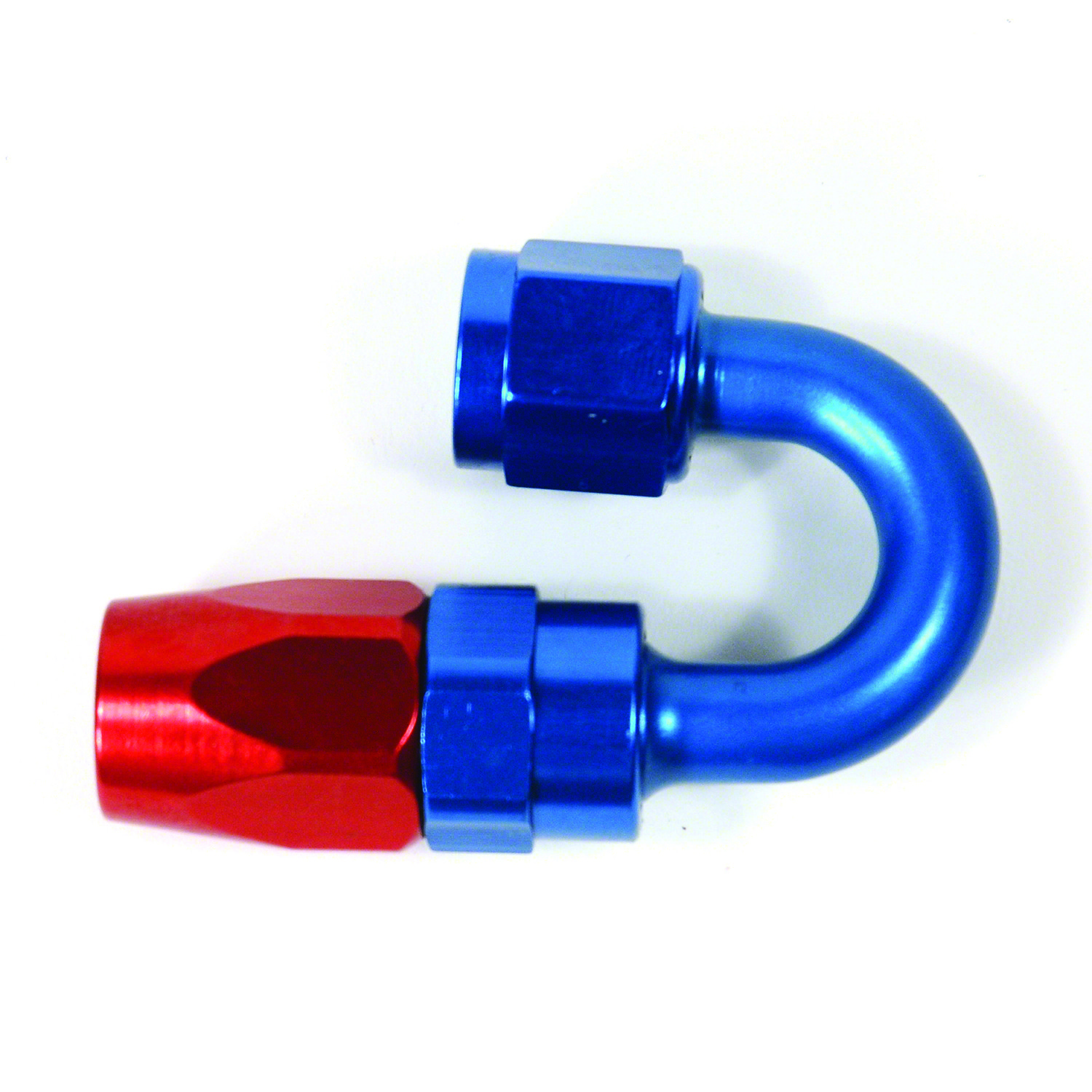 SpeedFx 511680 180 Degree Hose Coupler - Anodized Red/ Blue Aluminum Single