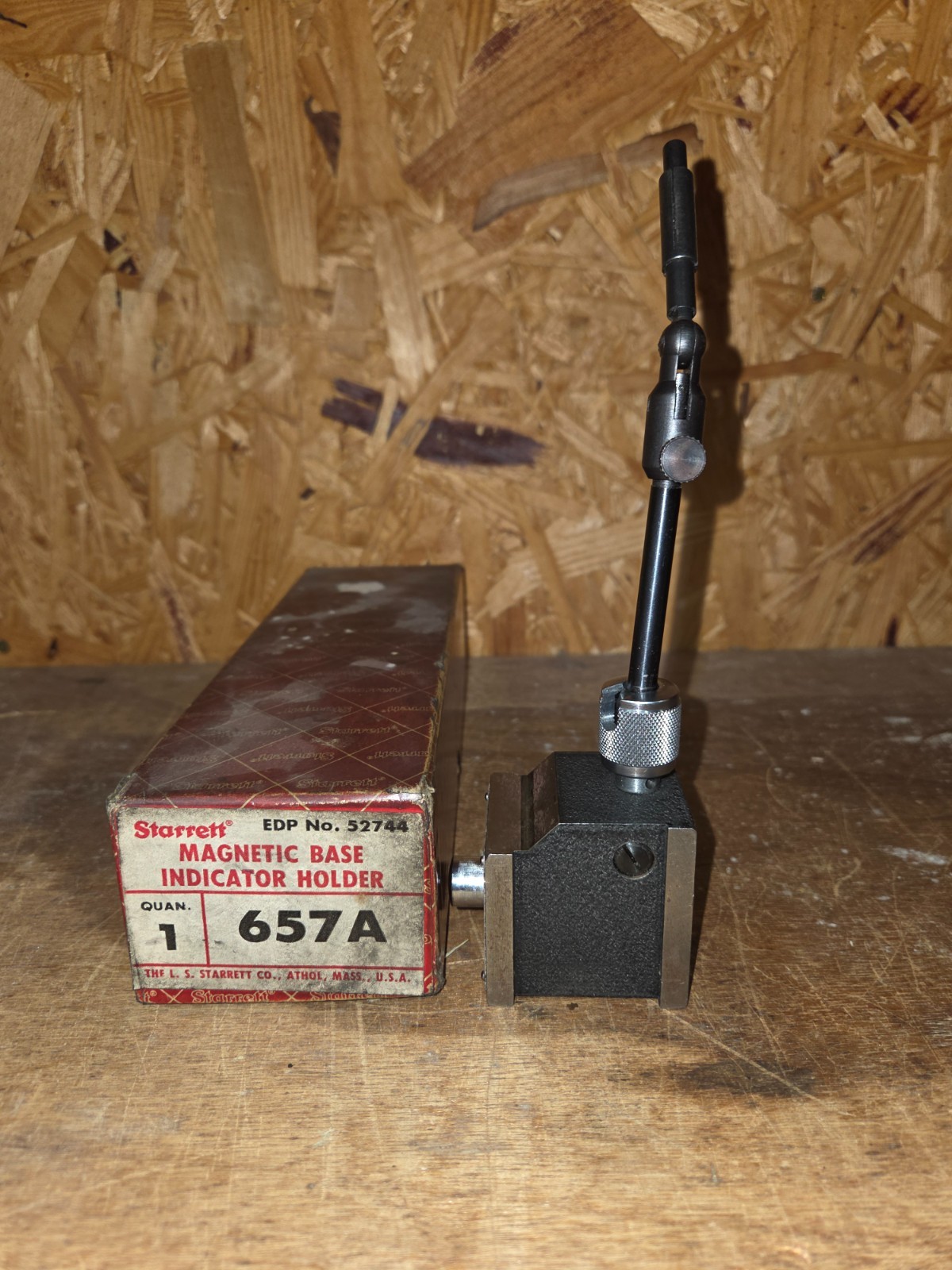 Starrett 657A Magnetic Base Indicator Holder Made in USA