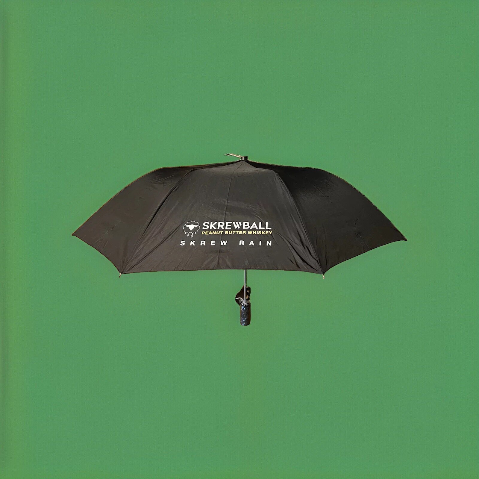 Skrewball peanut butter whiskey Travel umbrella. 42”inch. pop up