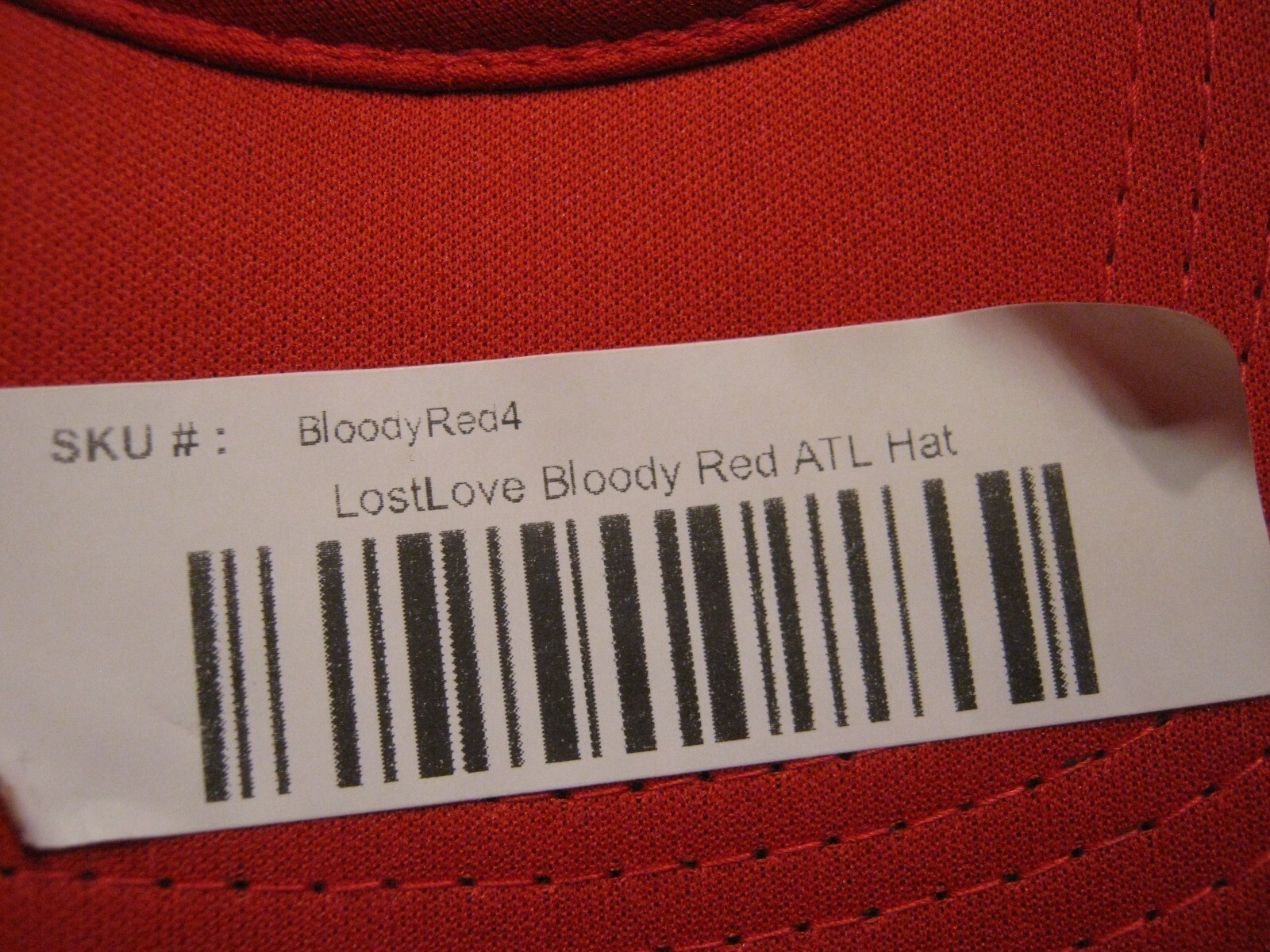 Baseball Nissun Cap Adjustable Lostlove Bloody Red ATL Hat ( NY )