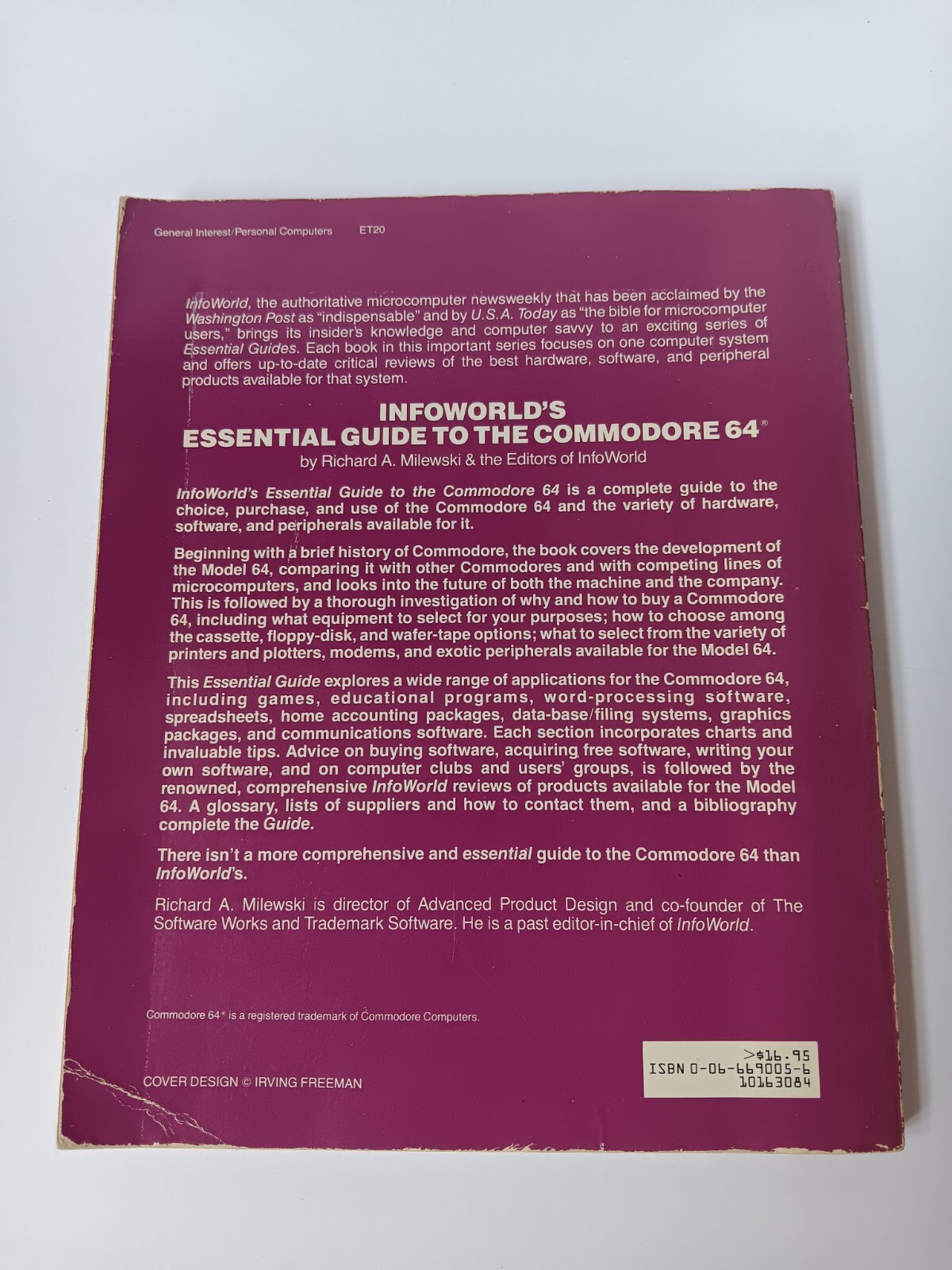 InfoWorlds Essential Guide To The Commodore 64 Softcover Book By Milewski