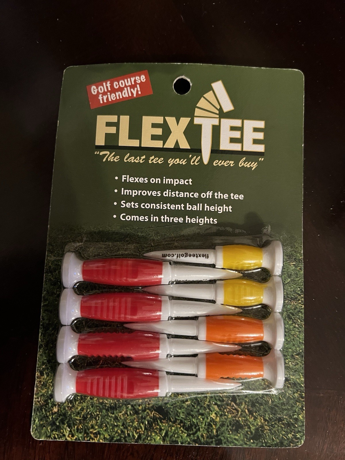 TourGear/Hireko FlexTee Flexible Golf Tees (8 Pack), Florescent
