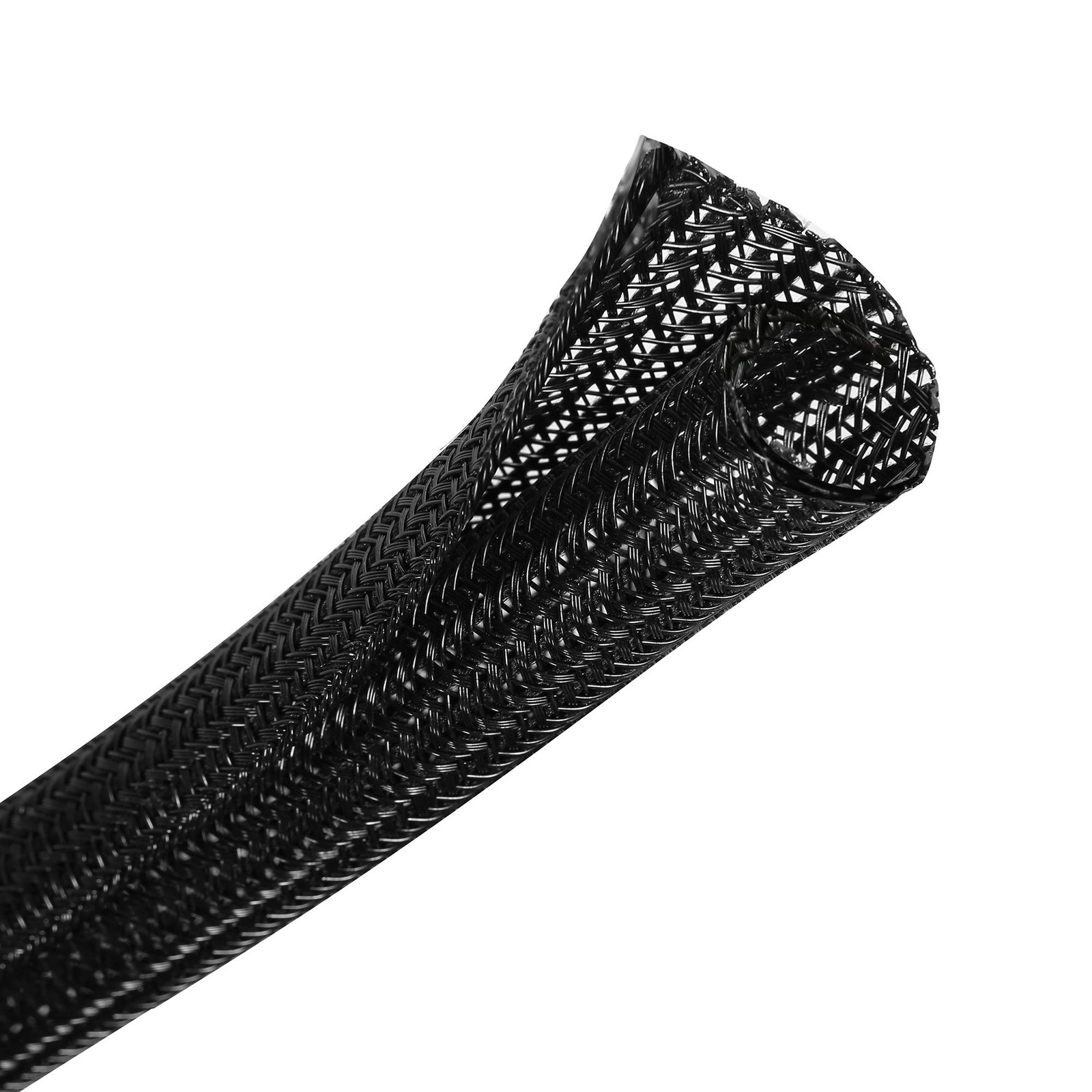Cable Management Sleeve, Split Design, 25FT  1/2 Inch, Black