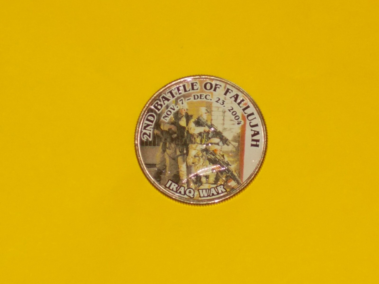 Colorized Kennedy Half Dollar - Iraq War - 2nd Battle of Fallujah K1108