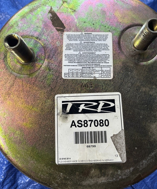 Trailer Air Spring AS87080 Hendrickson | 8708, 1R13-177, 64638, S21966