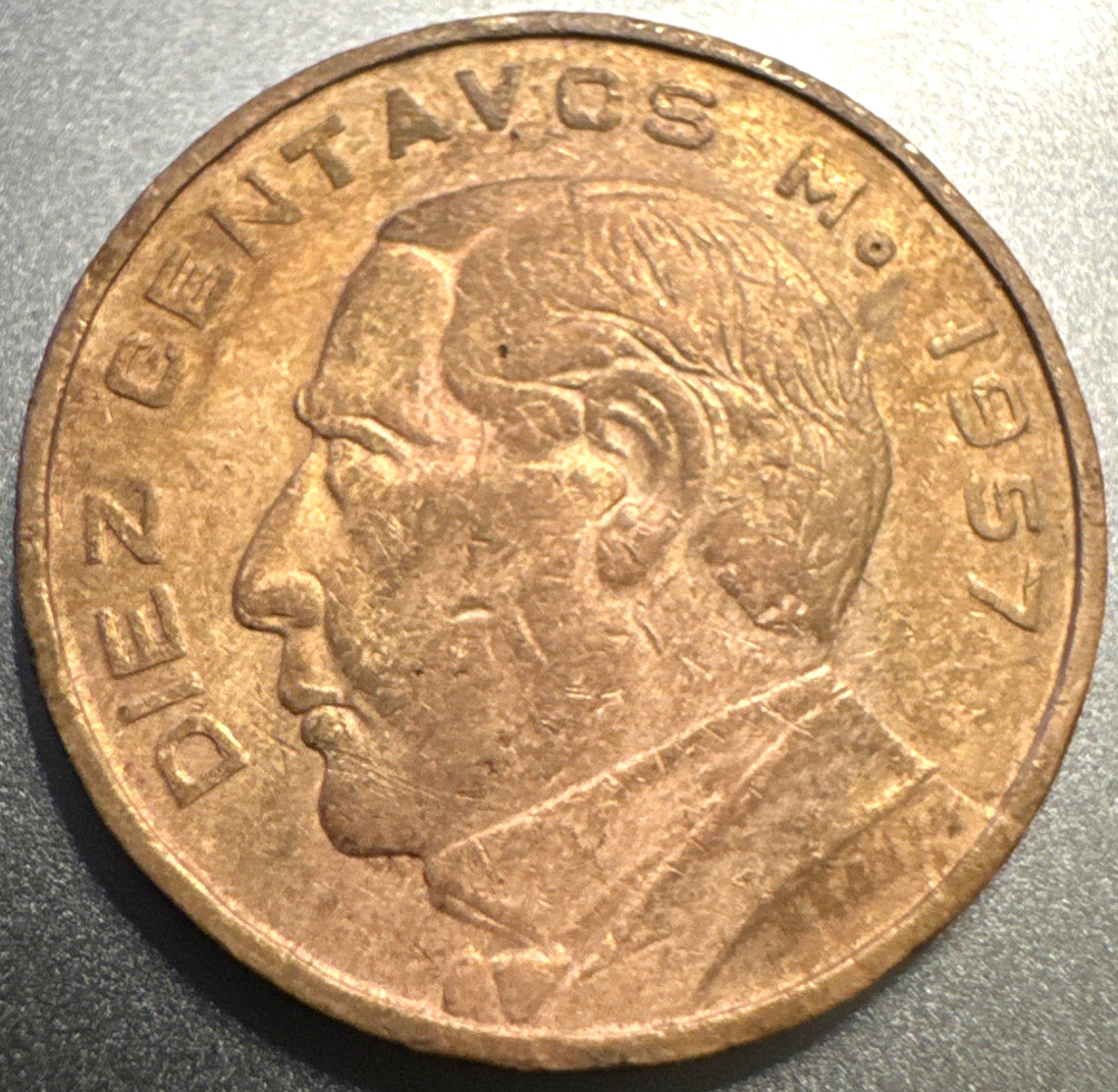 1957 Mexico 10 Centavos