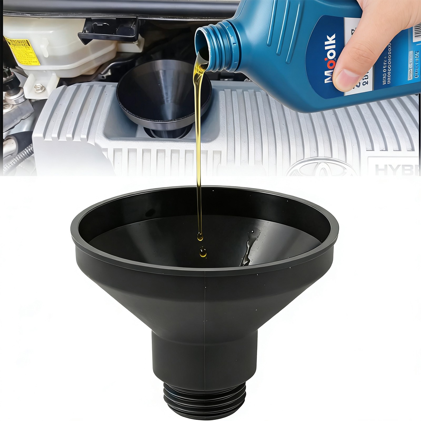 Spill-Proof Engine Oil Funnel Filler for Toyota Camry Corolla FJ Cruiser 4Runner