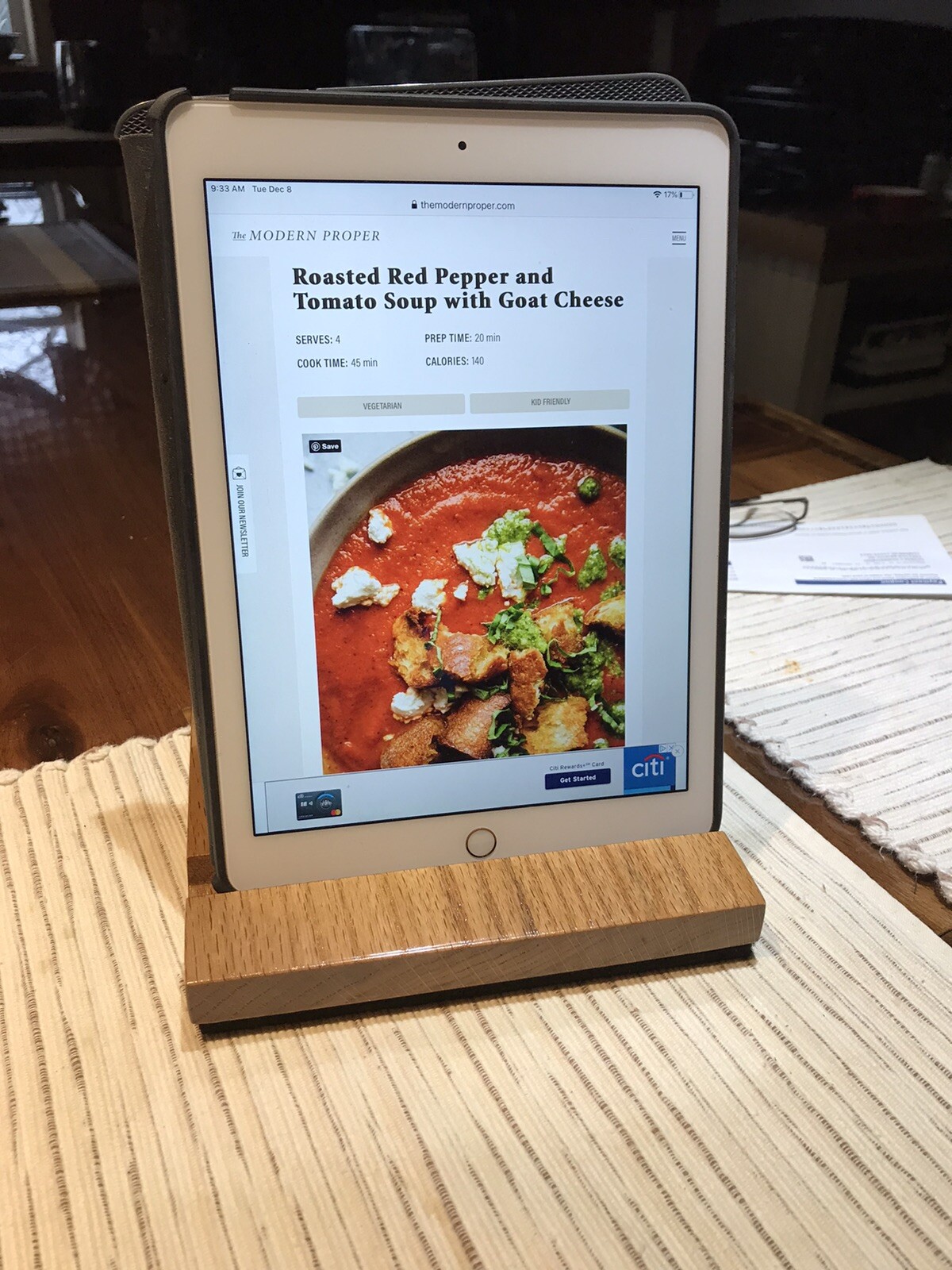 Handmade Oak Tablet/Phone Holder