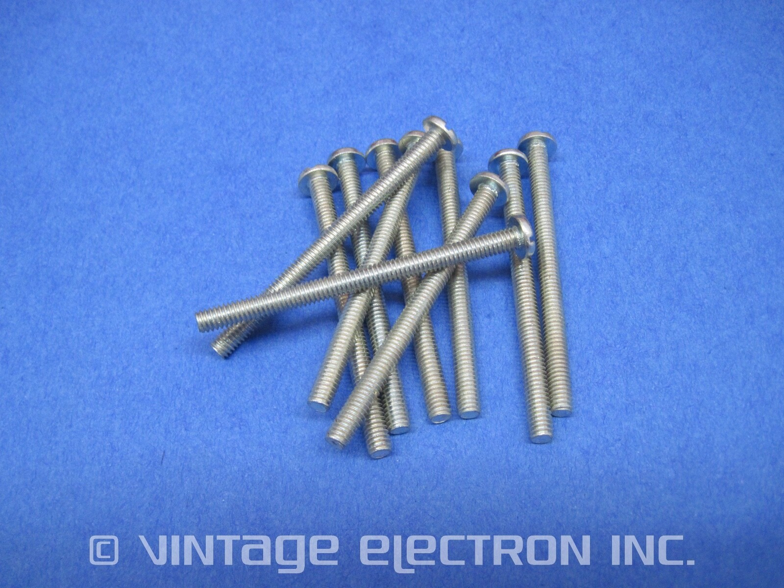 (10) 8-32 X 2-1/4" Pan Head Slotted Steel Machine Screws (2.250"L) Nickel Plated