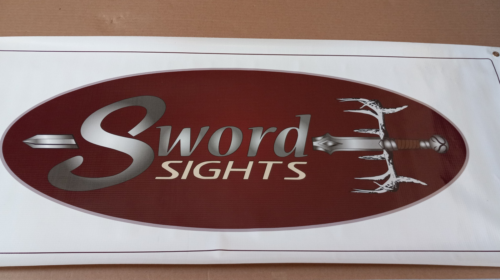 Sword Sights Vinyl Poster with Eyelets - NOS