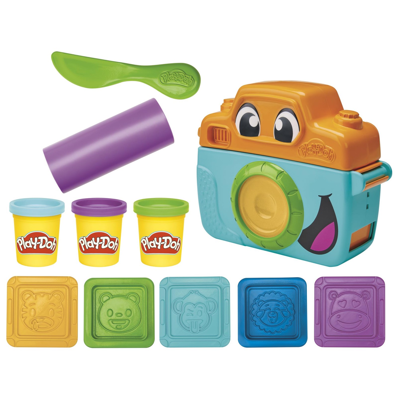 Play Doh Photo Fun Starter Set Animal Faces with Accessories for Kids 2 Years+