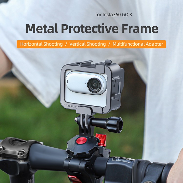Camera Metal Protective Frame Accessories for Insta360 GO 3 Camera Black