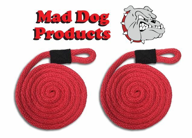 Mad Dog Red Fender Line - 3/8" x 6' - Sold in Pairs - Made in the USA