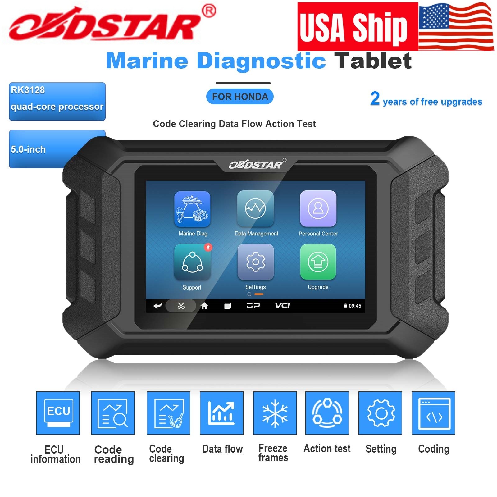 OBDSTAR iScan for HONDA Marine Diagnostic Scanner 2004 -2022 Jet Ski & Outboard