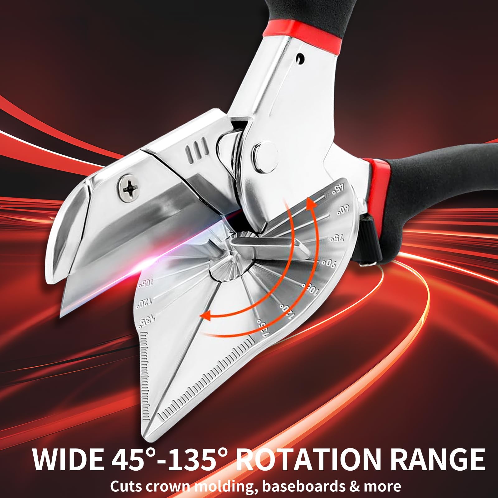 Multi Angle Miter Shear - Upgrade Quarter Round Cutting Tool with 12pcs Replacem