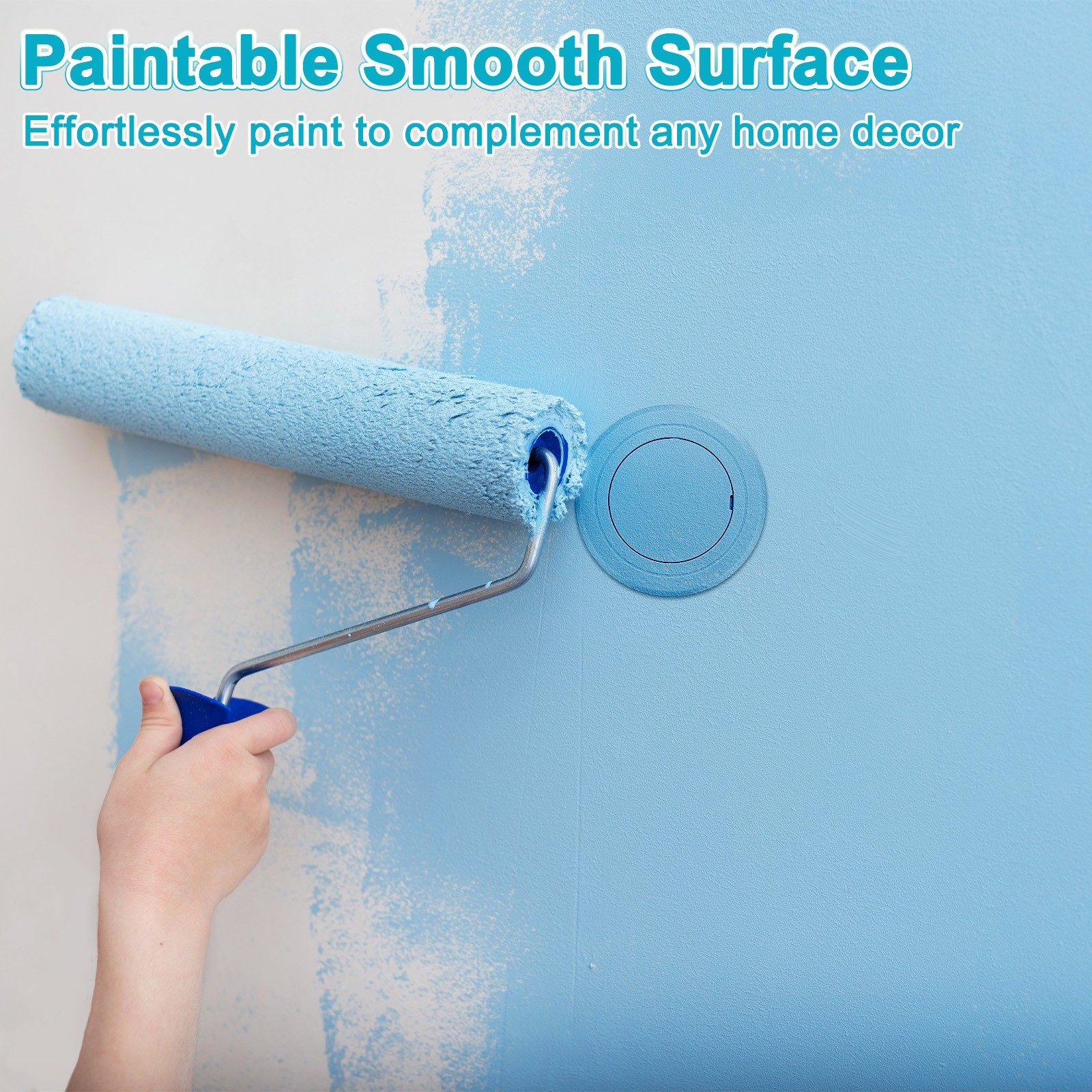 1-Pack Access Panel for Drywall, 3x3 Inch Round Plastic Removable [Gray]