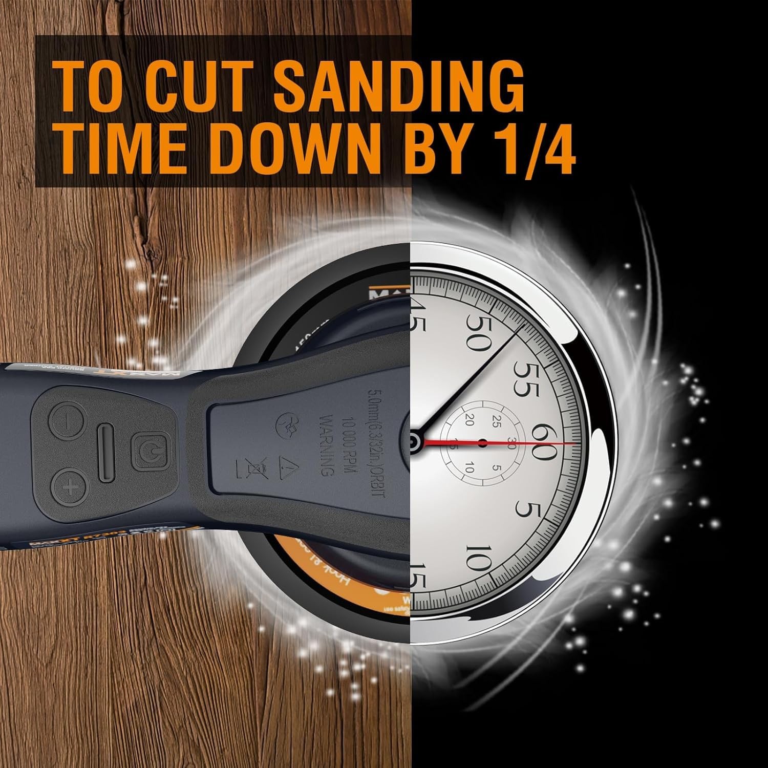 Maxxt Electric 2.5Mm Random Orbital Sander Brushless 350W 3A Multi-Function