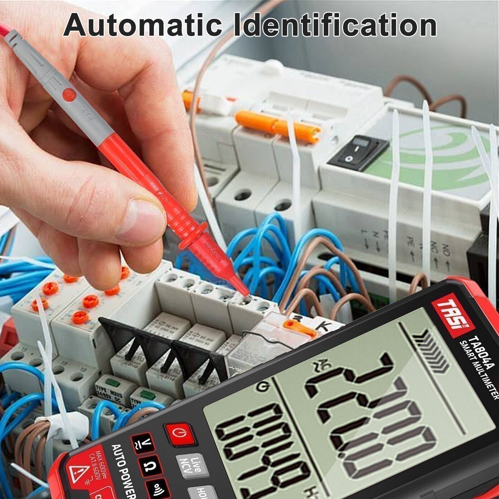 Digital Multimeter Voltmeter AC DC Volt Meter Ohmmeter Auto Range Tester Light M