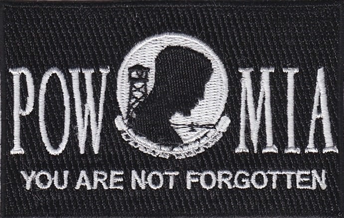 5 Pcs POW Flag Embroidered Patches 3.5"x2.25" iron-on
