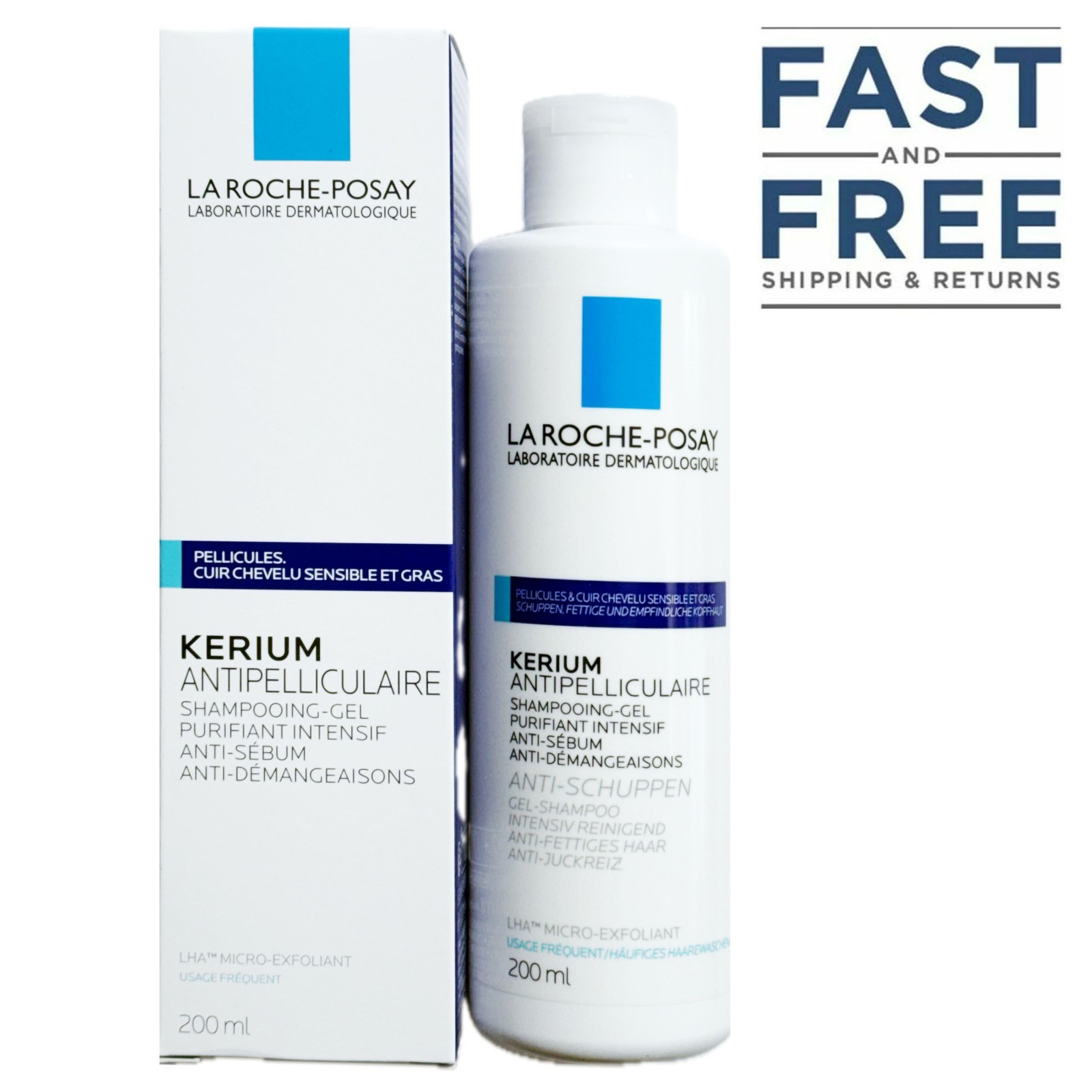 La Roche-Posay Kerium ANTI-DANDRUFF GEL SHAMPOO  200 ml Exp 11/2028