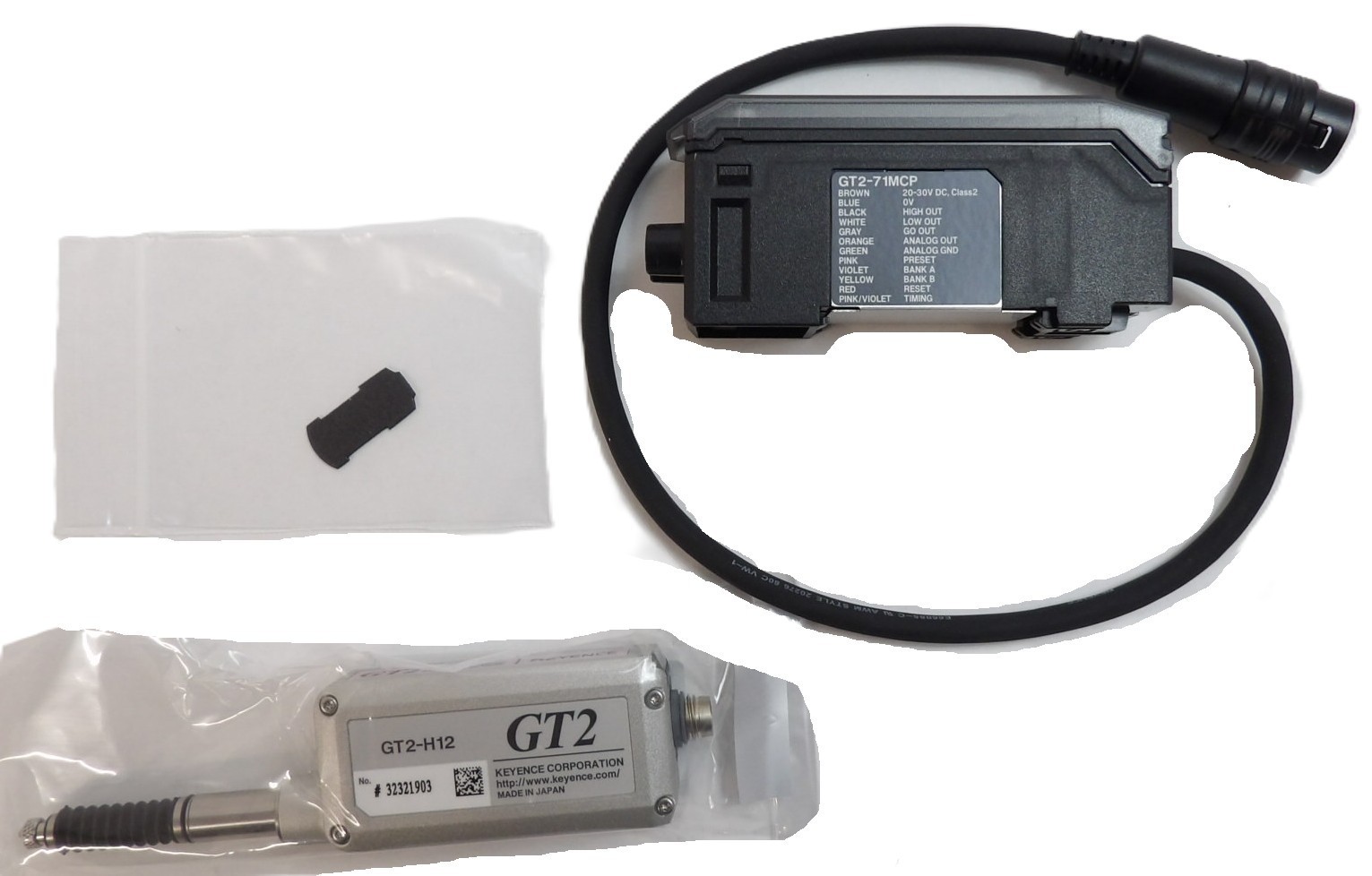 Keyence GT2 Series Laser Sensor and Amplifier GT2-H12 GT2-71MCP Set of 2 New