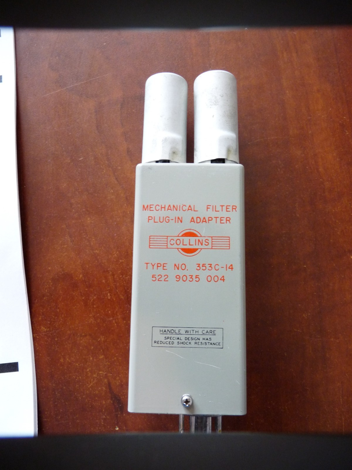 Collins 353C-14 Plug-In Mechanical Filter Adapter For 75A-1, No Filter Installed