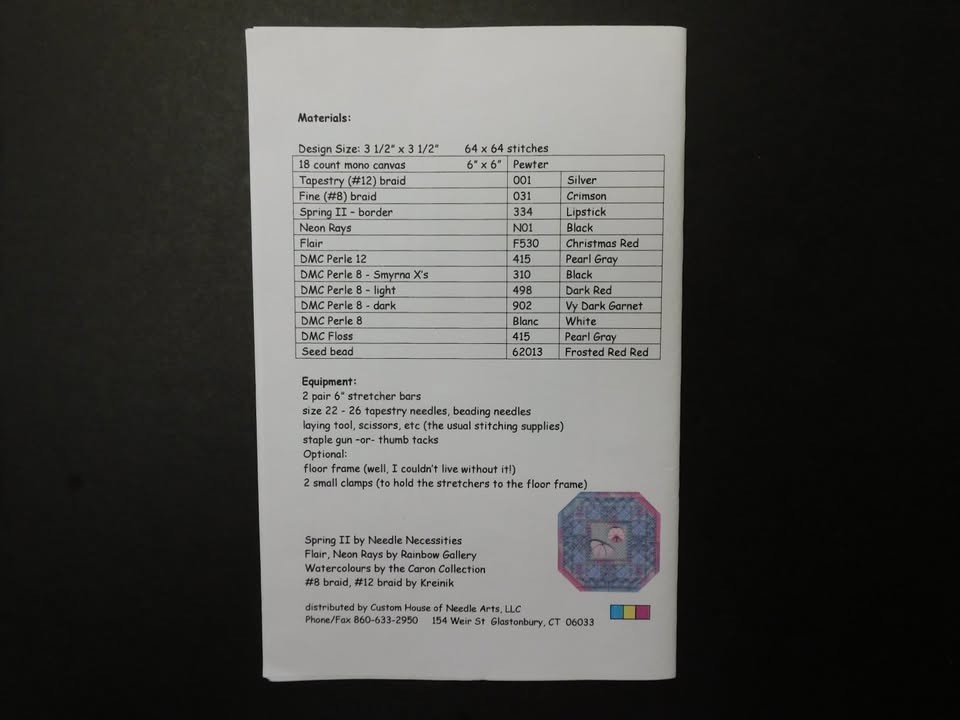 Cassatt by Kick Back & Stitch (5082) Counted Needlepoint Pattern