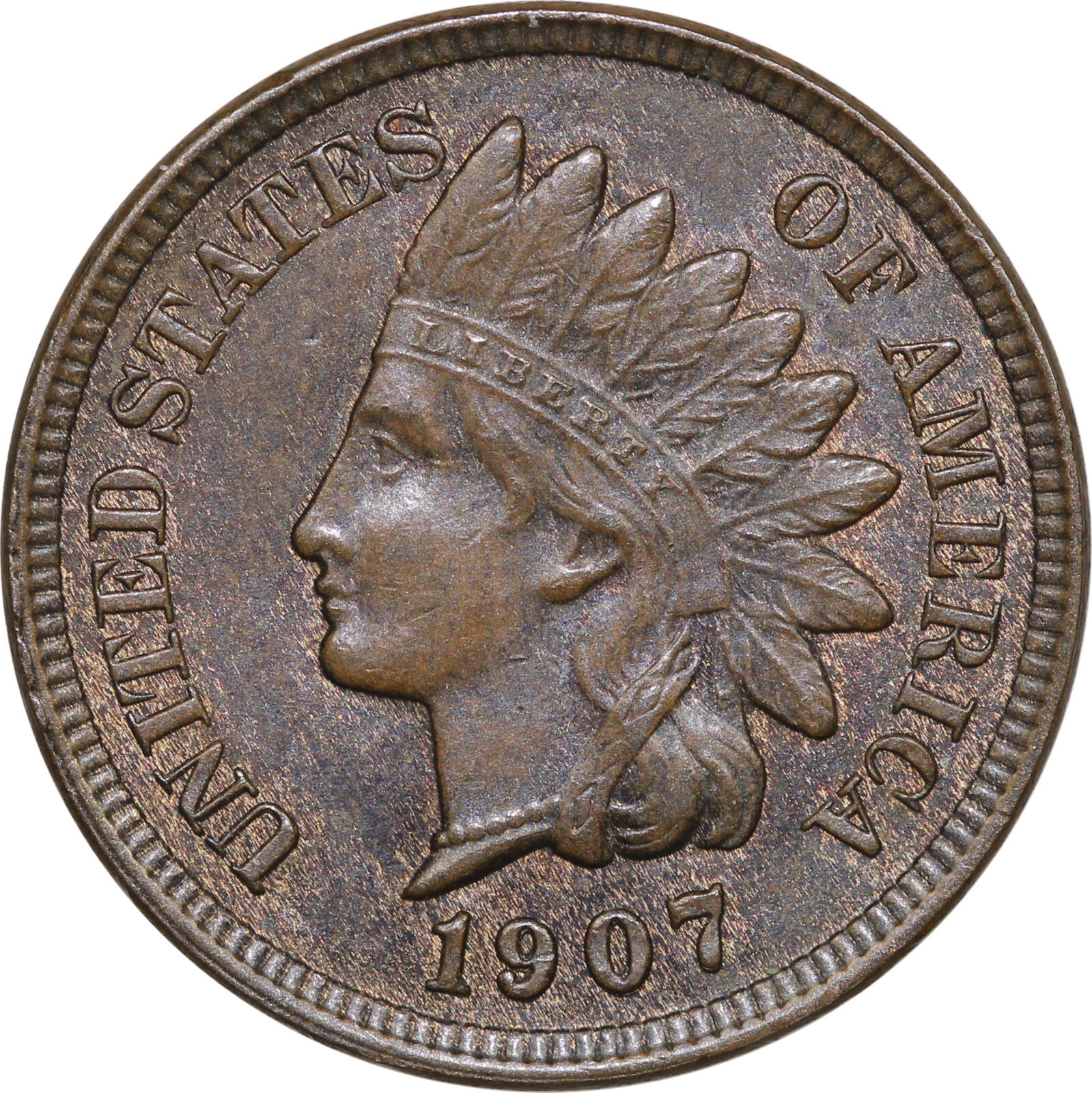 1907 Indian Cent Mint State **SNOW 1 REPUNCHED DATE & MISPLACED DIGIT**