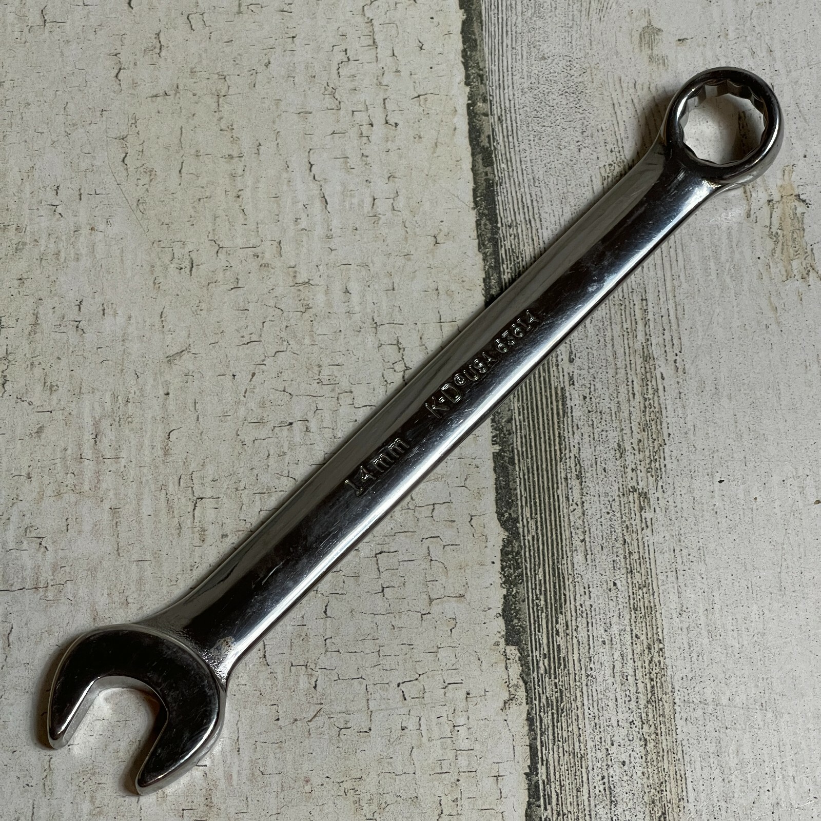 U.S. ARMY SURPLUS - KD 14MM COMBINATION WRENCH 12pt 63614 MADE IN USA  Polished