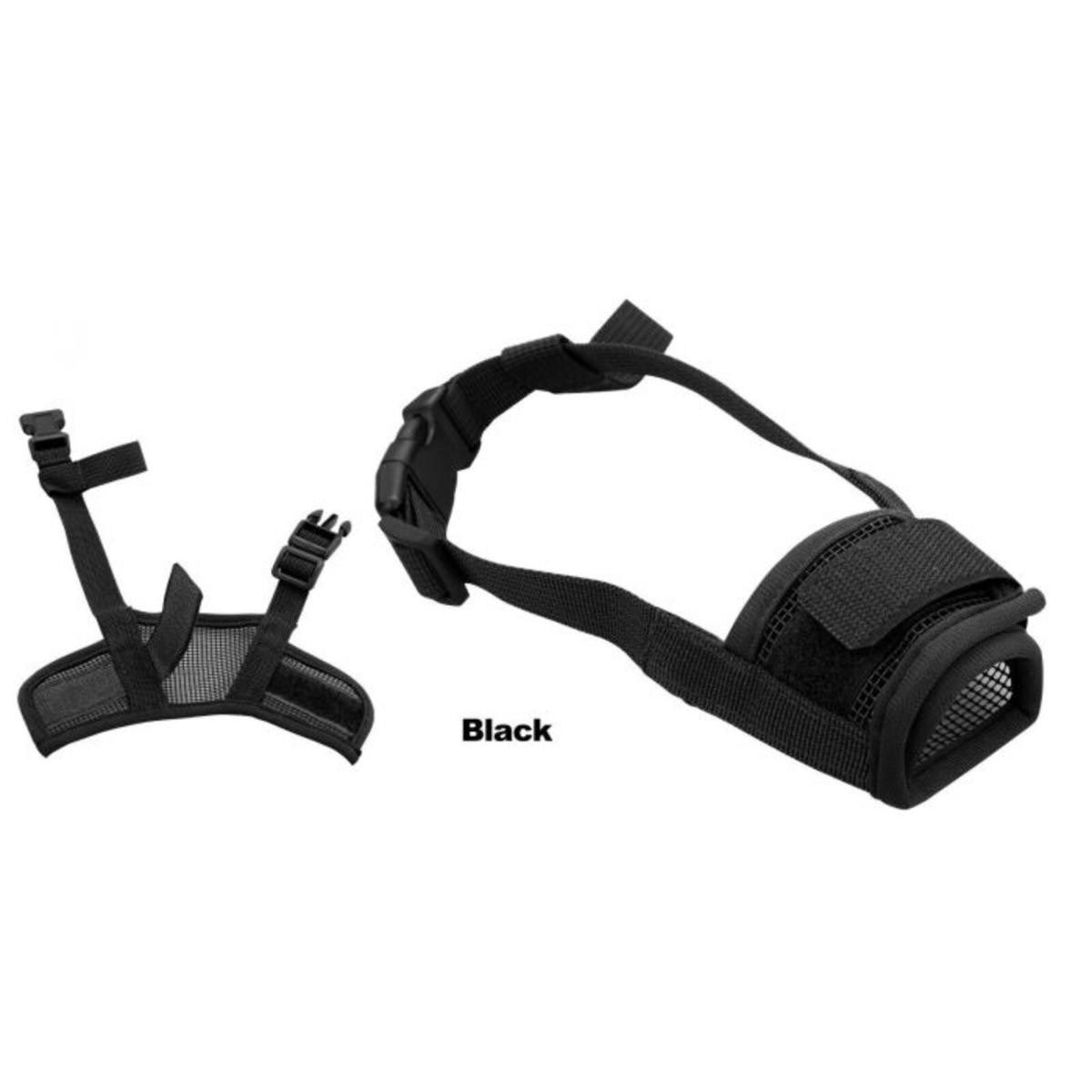 Dog Mask Mouth Muzzle, Adjustable (Black)