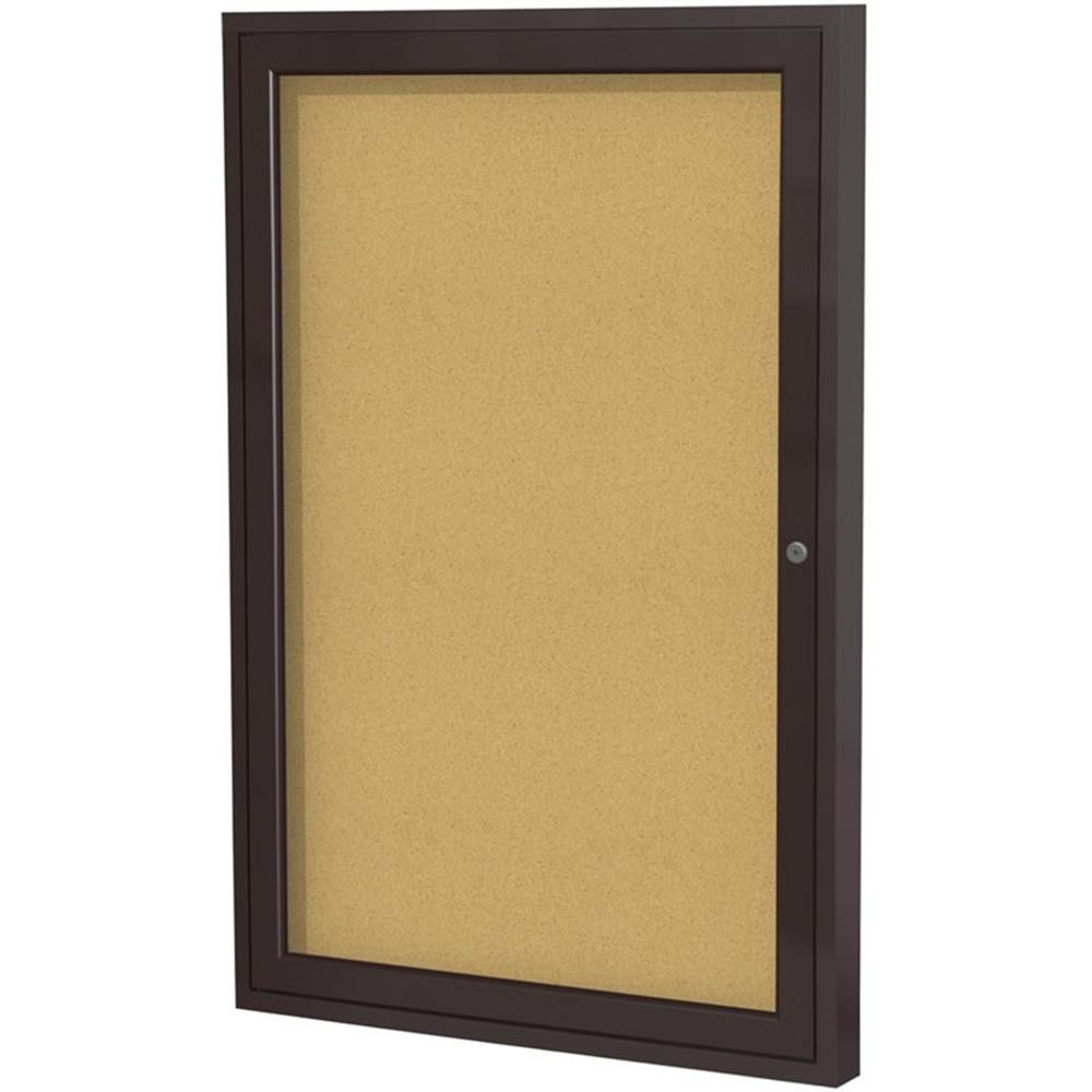 Ghent's Wood 24" x 18" 1 Door Enclosed Bulletin Board in Natural