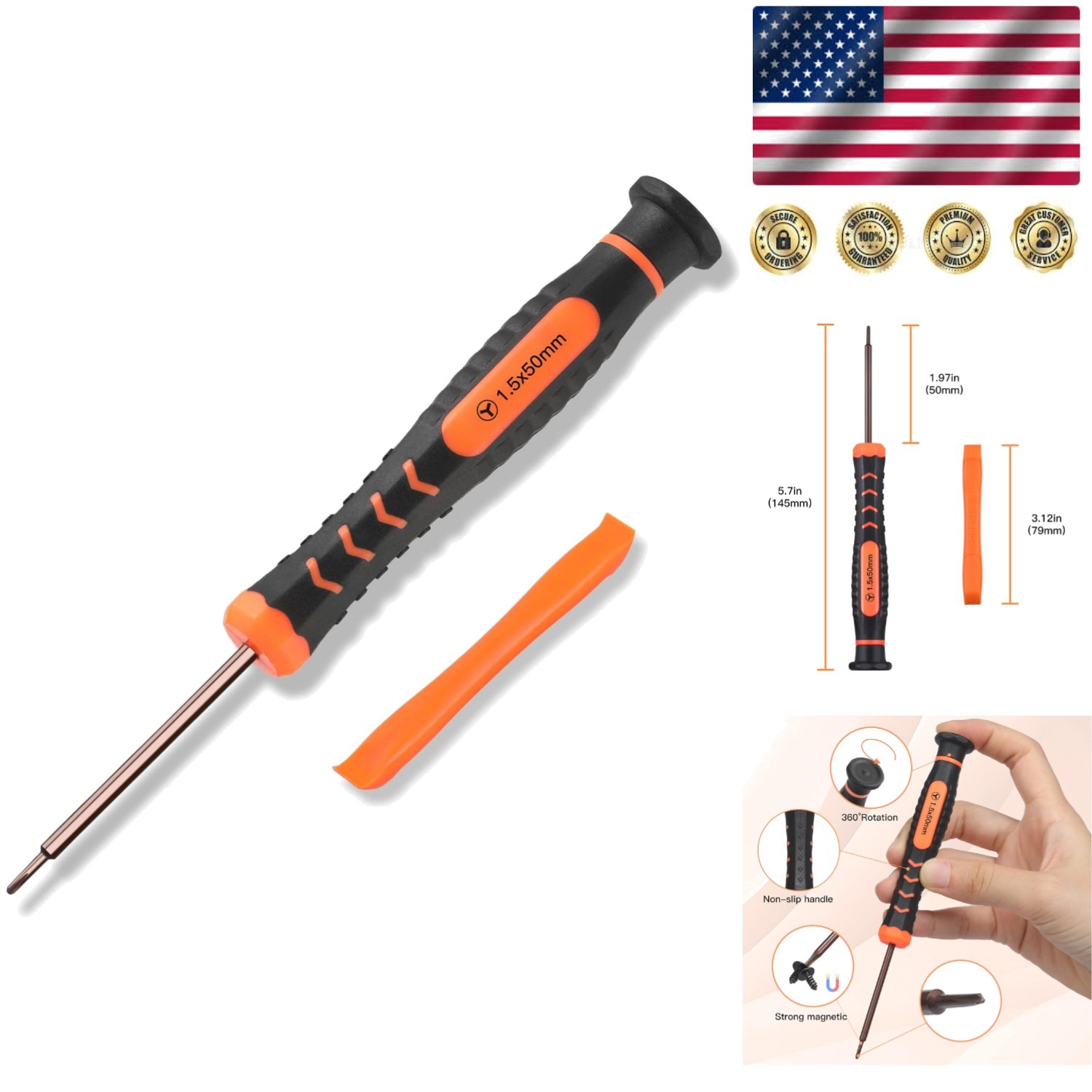 Multi-Device Y00 Triwing Screwdriver Set with Spudger - Compact & User-Friendly