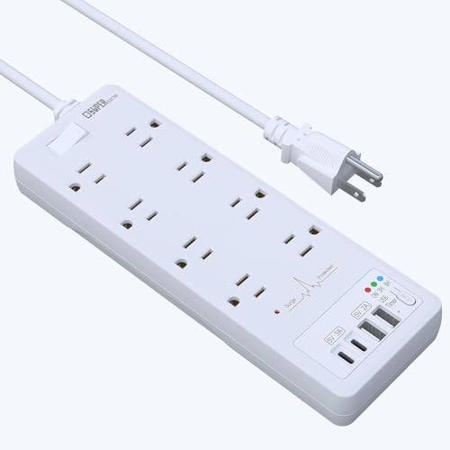 Surge Protector Power Strip, Extension Cord with USB Timer 8