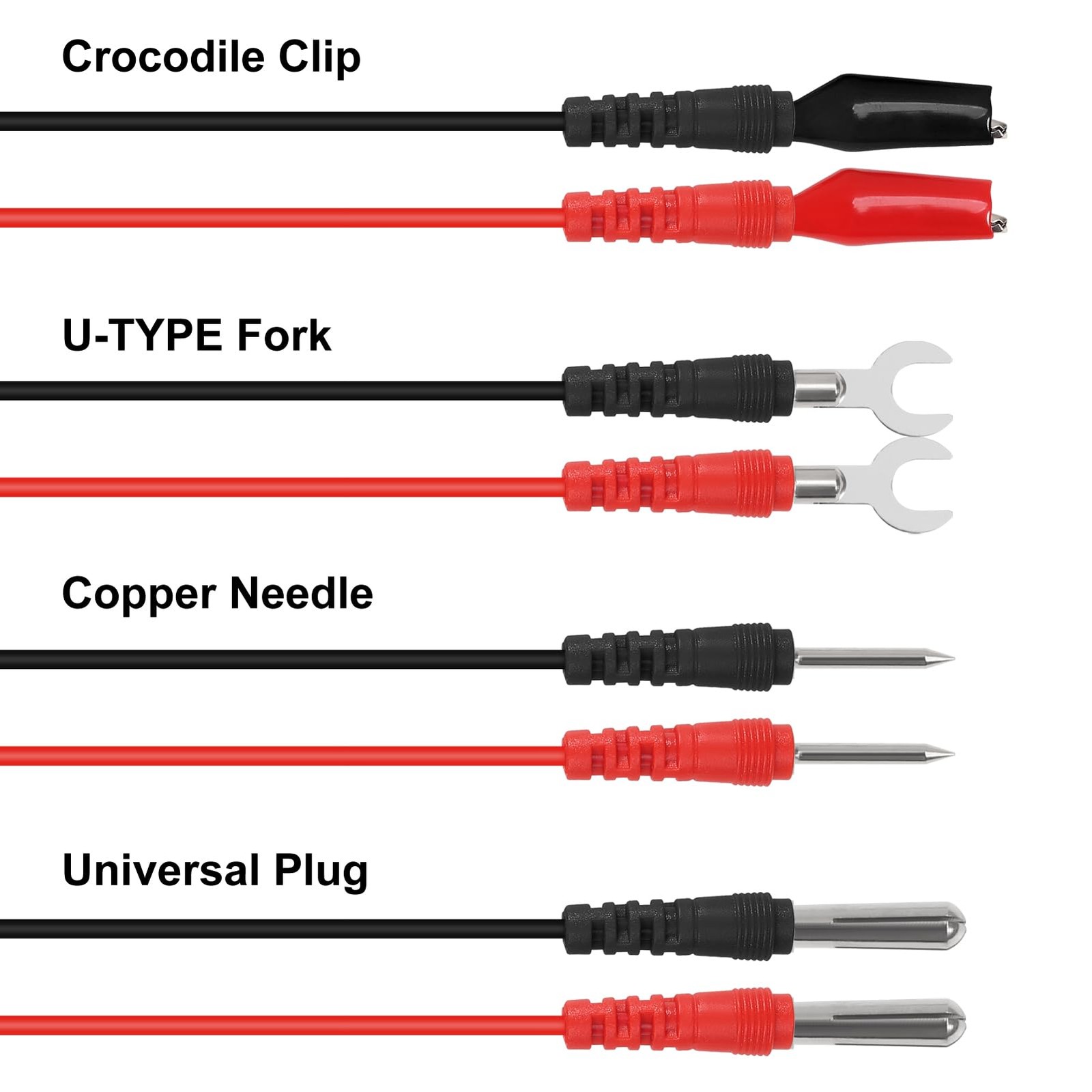 2 Sets 16 in 1 Multimeter Test Leads Kit Digital Probes & Leads Set with Repl...