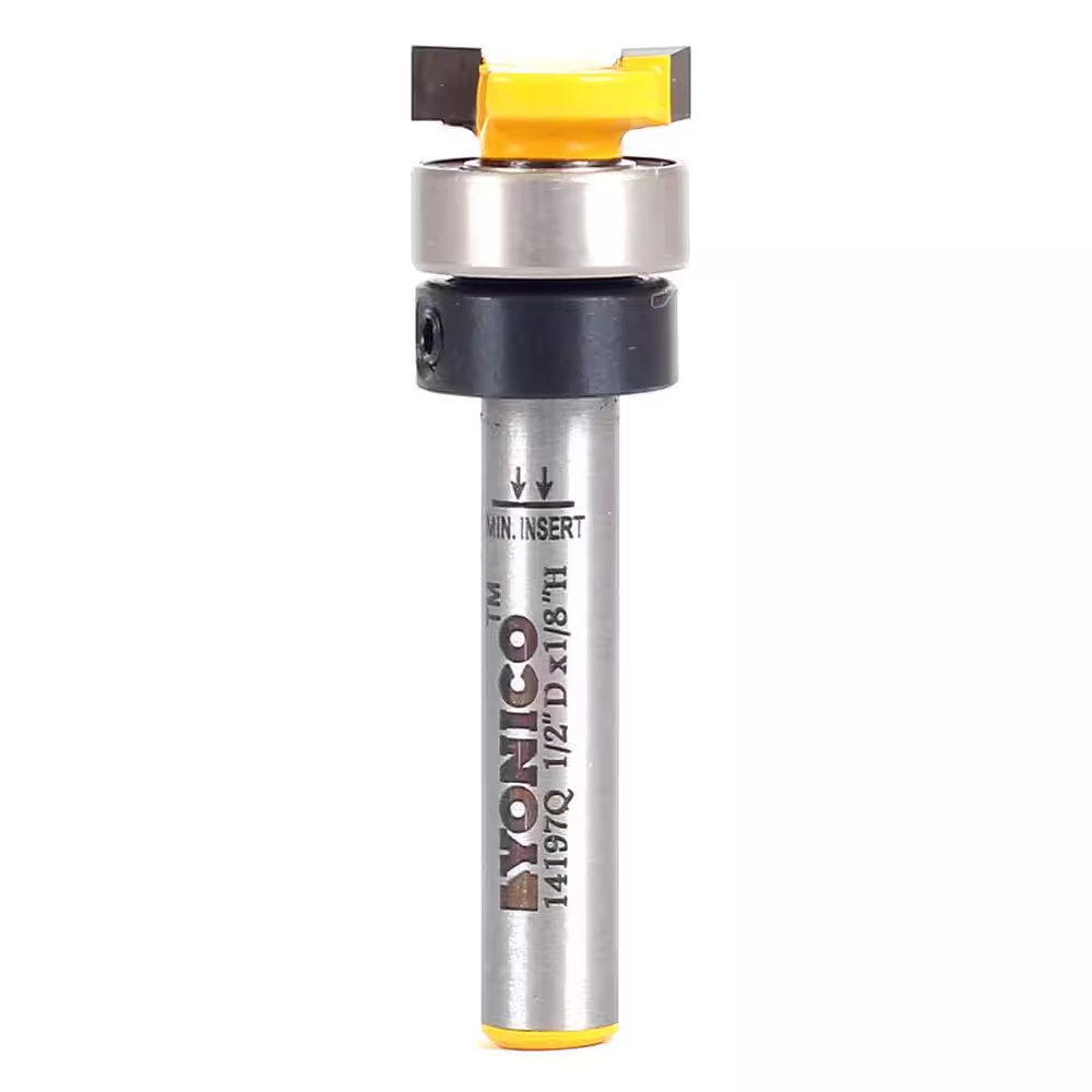 Template Flush Trim 1/2 In. Dia 1/4 In. Shank Carbide Tipped Router Bit