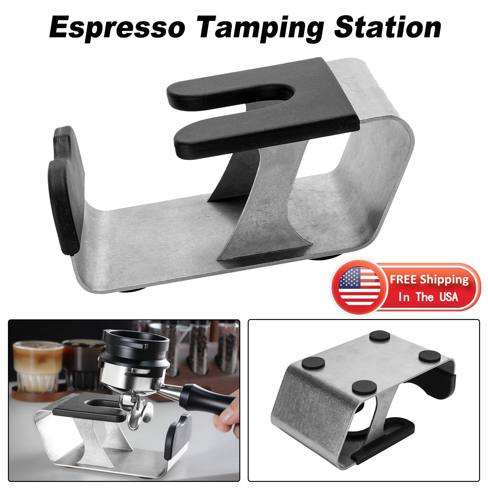 Espresso Tamping Station Holder Stand Rack For 51mm 54mm 58mm Coffee Portafilter