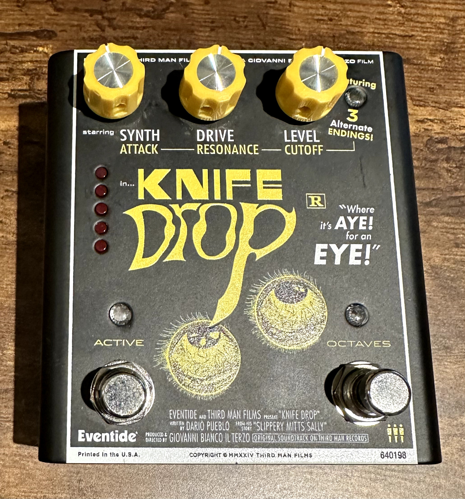Eventide Knife Drop Sub Octave Fuzz and Monophonic Analog Synthesizer Pedal
