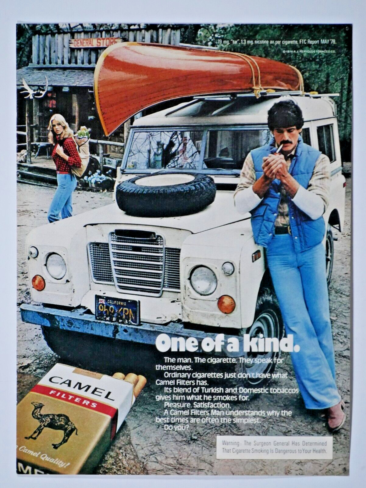 The Turk The Blonde Camel Vintage Land Rover 1978 Original Magazine Print Ad
